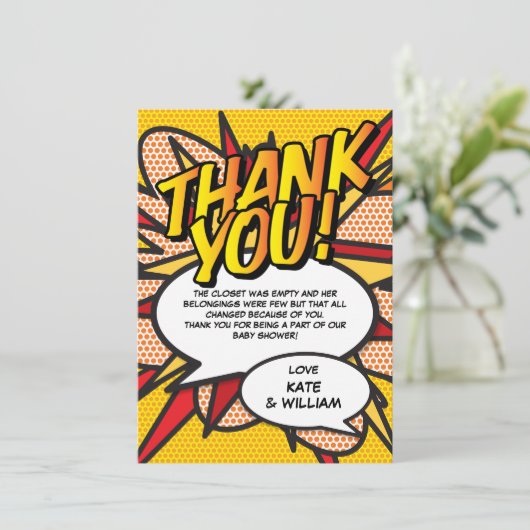 Cadeaufeest Gedicht voor Baby Modern Leuk Bedankkaart (Staand voorkant)