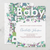 Cadeaufeestje geslacht neutrale olifant  kaart (Voorkant / Achterkant)