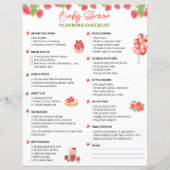 Cadeaufeestje planning checklist | Aardbei Thema (Voorkant)
