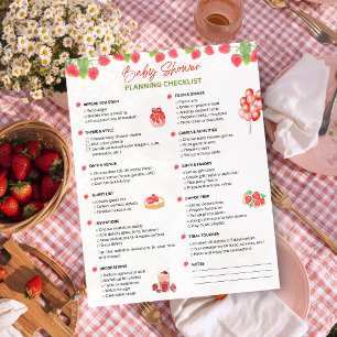 Cadeaufeestje planning checklist   Aardbei Thema
