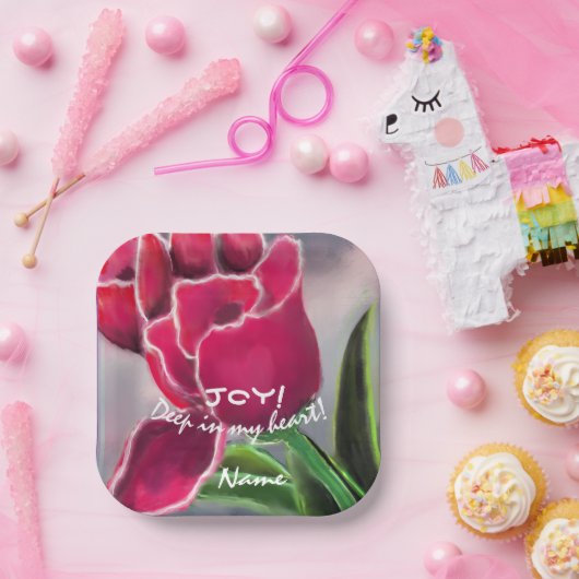 CadeauFloral Design, eigen Typografie Papieren Bordje (Feest)