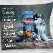 Cadeaufoto van Pet Memorial Pet Loss Sympathie Fot Fleece Deken
