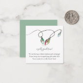 Cadeaugegevens invoegen notitiekaartje (Voorkant / Achterkant in situ)