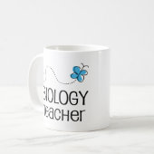 Cadeauidee voor biologie-leraar (vlinder) koffiemok (Voorkant links)
