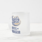 Cadeauidee voor Hotel Manager (werelden het beste) Matglas Koffiemok (Voorkant links)