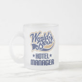 Cadeauidee voor Hotel Manager (werelden het beste) Matglas Koffiemok (Links)