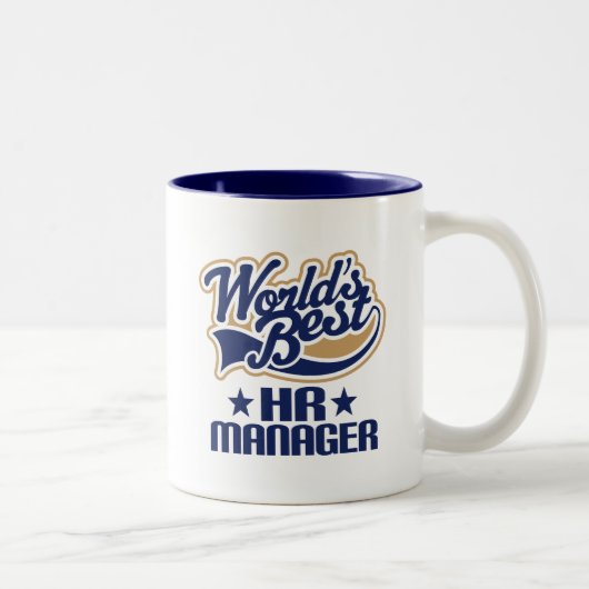 Cadeauidee voor HR-manager (beste werelden) Tweekleurige Koffiemok (Rechts)