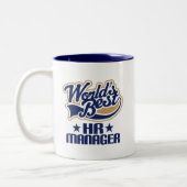 Cadeauidee voor HR-manager (beste werelden) Tweekleurige Koffiemok (Links)
