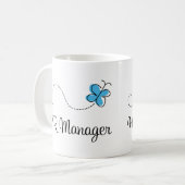 Cadeauidee voor HR Manager (vlinder) Koffiemok (Voorkant links)