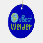 Cadeauidee voor lassen (beste werelden) keramisch ornament (Rechts)