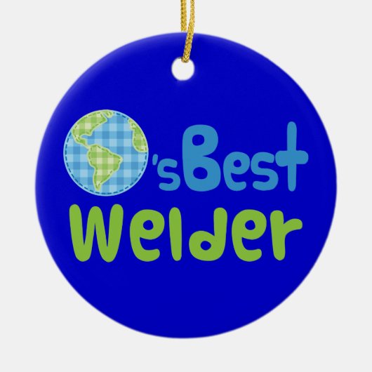 Cadeauidee voor lassen (beste werelden) keramisch ornament (Voorkant)
