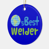 Cadeauidee voor lassen (beste werelden) keramisch ornament (Links)