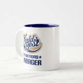 Cadeauidee voor Operations Manager (Wereld het bes Tweekleurige Koffiemok (Voorkant links)