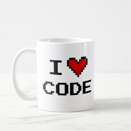 Cadeauidee voor programmeur | i hartcode koffie mo koffiemok (Links)