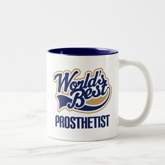 Cadeauidee voor prothesist (beste werelden) tweekleurige koffiemok (Rechts)