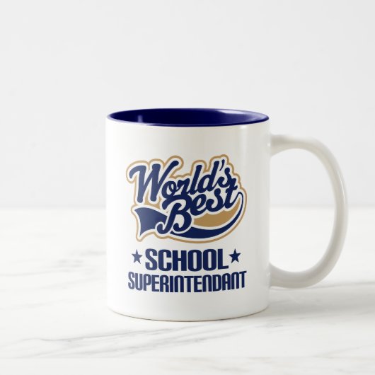 Cadeauidee voor schoolsuperintendant (beste wereld tweekleurige koffiemok (Rechts)