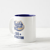 Cadeauidee voor Ski-instructeur (beste werelden) Tweekleurige Koffiemok (Voorkant links)