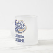 Cadeauidee voor stadsplanner (werelden het beste) matglas koffiemok (Voorkant links)