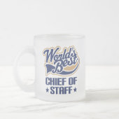 Cadeauidee voor stafchef (beste werelden) matglas koffiemok (Links)