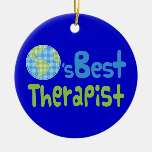 Cadeauidee voor Therapist (beste werelden) Keramisch Ornament (Voorkant)