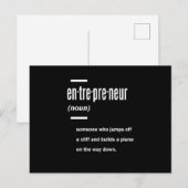 Cadeauideeën voor definitie van ondernemer briefkaart (Voorkant / Achterkant)