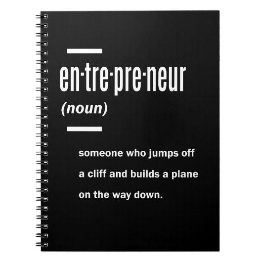 Cadeauideeën voor definitie van ondernemer notitieboek (Voorkant)