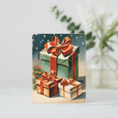 Cadeauillustratie Kerstmis Feestdagenkaart (Staand voorkant)