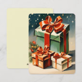 Cadeauillustratie Kerstmis Feestdagenkaart (Voorkant / Achterkant)