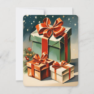 Cadeauillustratie Kerstmis Feestdagenkaart