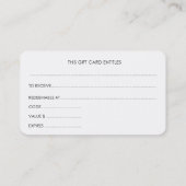 Cadeaukaart, Cadeaubon, D4-052115 Kortingskaartje (Achterkant)