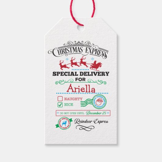 Cadeaukaart van de Kerstman Cadeaulabel (Voorkant)