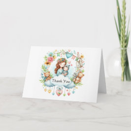 Cadeaukaart voor babyfeestje met gevouwen kaartje kaart