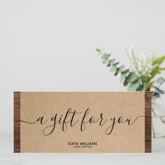 Cadeaukaart voor Boerderij van papierstof - logo t (Staand voorkant)