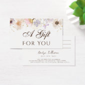 cadeaukaart voor gedroogde bloemen visitekaartje (Bureau)