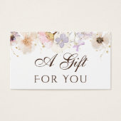 cadeaukaart voor gedroogde bloemen visitekaartje (Voorkant)