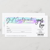 cadeaukaart voor holografische afbeeldingen toevoe (Voorkant / Achterkant)