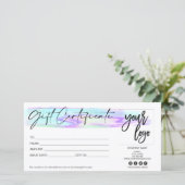 cadeaukaart voor holografische afbeeldingen toevoe (Staand voorkant)