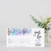 cadeaukaart voor holografische afbeeldingen toevoe (Staand voorkant)