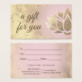 cadeaukaart voor lotus logo visitekaartje (Voorkant /achterkant)