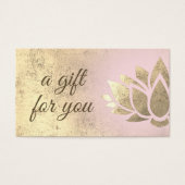 cadeaukaart voor lotus logo visitekaartje (Voorkant)