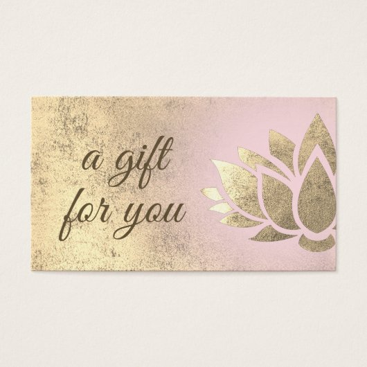 cadeaukaart voor lotus logo visitekaartje (Voorkant)