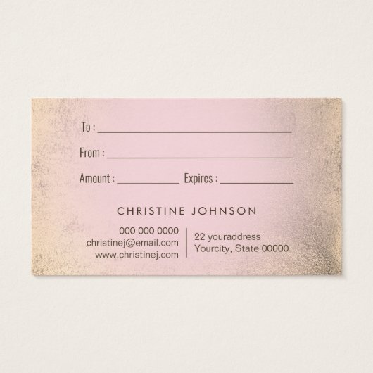 cadeaukaart voor lotus logo visitekaartje (Achterkant)