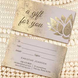 cadeaukaart voor lotus visitekaartje