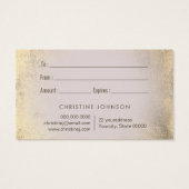 cadeaukaart voor lotus visitekaartje (Achterkant)