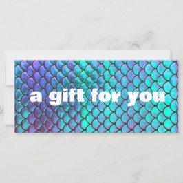 cadeaukaart voor mermaïde schalen