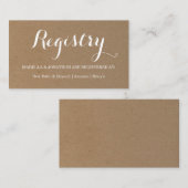 Cadeaukaart voor registratie informatiekaartje (Voorkant / Achterkant)