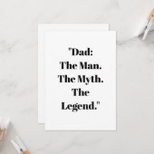 Cadeaukaart voor Vaderdag Kaart (Voorkant / Achterkant in situ)