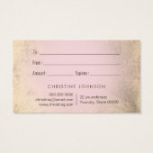 cadeaukaart voor vlindermodel visitekaartje (Achterkant)