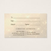 cadeaukaart voor vlindervliegers visitekaartje (Achterkant)