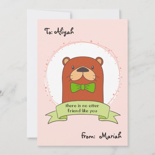 Cadeaukaart voor vriendschap tussen kinderen feestdagenkaart (Voorkant)